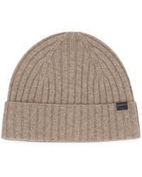 BOSS - Ribbed-Knit Beanie Hat - Lyst