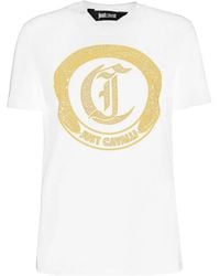 Just Cavalli - Embellished-Logo T-Shirt - Lyst