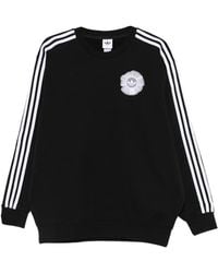 adidas - Stripe-Detail Appliqué Sweatshirt - Lyst