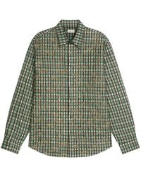Dries Van Noten - Sobrecamisa Bordada A Cuadros - Lyst