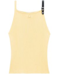 Courreges - Buckle-detail Ribbed Tank Top - Lyst