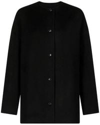 Loulou de Saison - Dunne Lds Collarless Single-Breasted Coat - Lyst