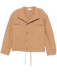 A.M.G - Veste Boutonnée À Col Montant - Lyst