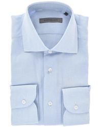 Corneliani - Mini-Check French-Collar Shirt - Lyst