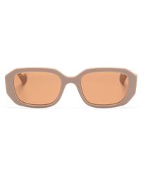Gucci - Double-g Geometric-frame Sunglasses - Lyst