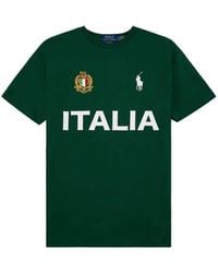 Polo Ralph Lauren - Logo-Print Crest-Patch T-Shirt - Lyst