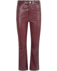 FRAME - Cropped-Hose aus Leder - Lyst