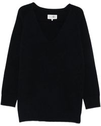 MM6 by Maison Margiela - V-Neck Raglan-Sleeve Sweater - Lyst
