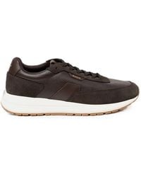 BOSS - Logo-Plaque Panelled Sneakers - Lyst