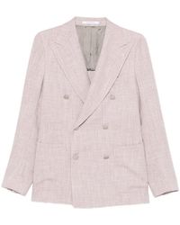 Tagliatore - Double-Breasted Herringbone Blazer - Lyst