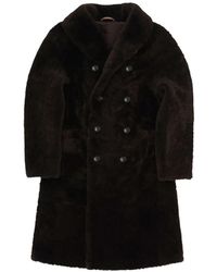 Fortela - Perce Double-Breasted Shearling Coat - Lyst