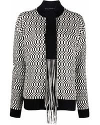 Jil Sander - Jersey Estampado Con Detalle De Bufanda - Lyst