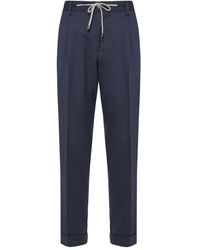 Barba Napoli - Pleated Drawstring Trousers - Lyst