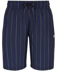 Fila - Short À Fines Rayures Tissées - Lyst