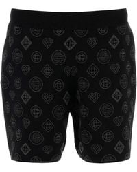 CASABLANCA - Embroidered Stretch Jacquard Bermuda Shorts - Lyst