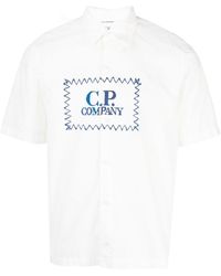 C.P. Company - Logo-print Short-sleeved Shirt - Lyst