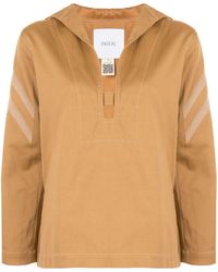 Patou Bluse mit tiefem V-Ausschnitt - Braun