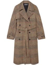 Stella McCartney - Tweed Belted Double-Breasted Coat - Lyst