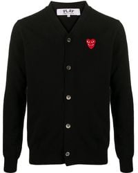 COMME DES GARÇONS PLAY - Heart Logo Button-Down Cardigan - Lyst