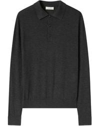 RETORI - Argyle-Detail Long-Sleeve Polo Shirt - Lyst