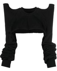 Rick Owens - Tec Jersey Cropped Sweatshirt - Lyst