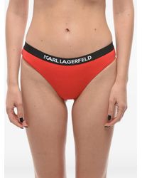 KARL LAGERFELD - Logo-Waistband Bikini Briefs - Lyst
