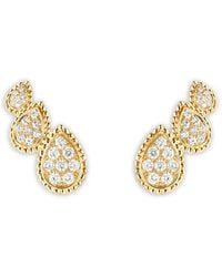 Boucheron - Serpent Bohème Triple Motif ダイヤモンド ピアス 18kイエローゴールド - Lyst