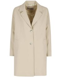 Herno - Notched-Lapel Button-Fastening Coat - Lyst