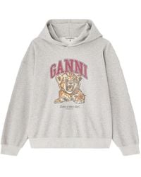 Ganni - Margot Kitty Organic Cotton Hoodie - Lyst