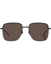 Saint Laurent - Monogram Square Rimless Sunglasses - Lyst