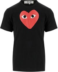 COMME DES GARÇONS PLAY - Camiseta de algodón con logo - Lyst