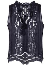 Seventy - Ramie Top Met Kant - Lyst