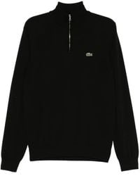 Lacoste - Maglione Con Zip Corta - Lyst