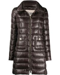 Herno Manteau matelassé à fermeture zippée - Marron
