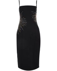 STAUD - Britney Embellished-Detail Midi Dress - Lyst