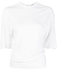 Christopher Esber - T-Shirt Met Gesmockt Detail - Lyst