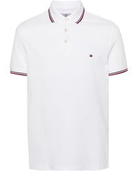Tommy Hilfiger - Logo-embroidered Cotton Polo Shirt - Lyst