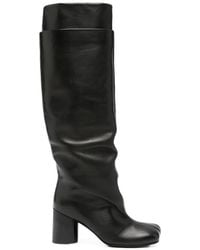 Liska - Square-Toe Block-Heel Boots - Lyst