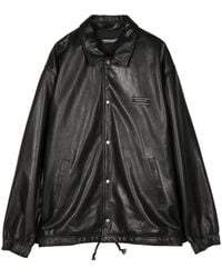 Undercover - Logo-Appliqué Leather Jacket - Lyst