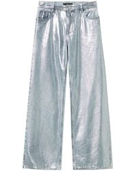 Twinset - Wide-Leg Coated Jeans - Lyst