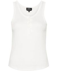 A.P.C. - Button-Up Tank Top - Lyst