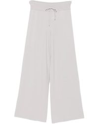 Lisa Yang - Sofi Drawstring-Waist Wide-Leg Trousers - Lyst