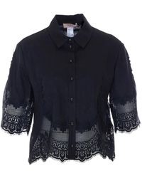 Twinset - Chemise Brodée De Dentelle En Lin - Lyst