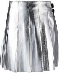 MSGM Minijupe plissée à effet métallisé