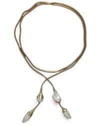 Weekend by Maxmara - Pearl-Embellished Snake-Chain Necklace - Lyst