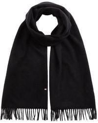 Tommy Hilfiger - Logo-Plaque Fringed Scarf - Lyst