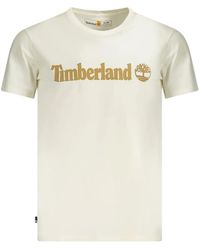 Timberland - Logo-Print Cotton T-Shirt - Lyst