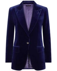 Tom Ford - Velvet Single-Button Blazer - Lyst