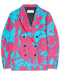 Dries Van Noten - Double-Breasted Jacquard Blazer - Lyst