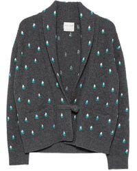 forte_forte - Floral-Embroidered Cardigan - Lyst